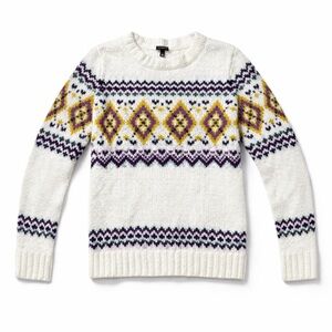 Talbots Fair Isle Sweater Small Cozy Classic Winter Pullover